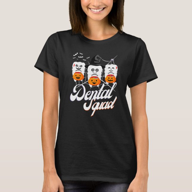 Camiseta Dental Molar Spooky Dentist Halloween Graduación D (Anverso)
