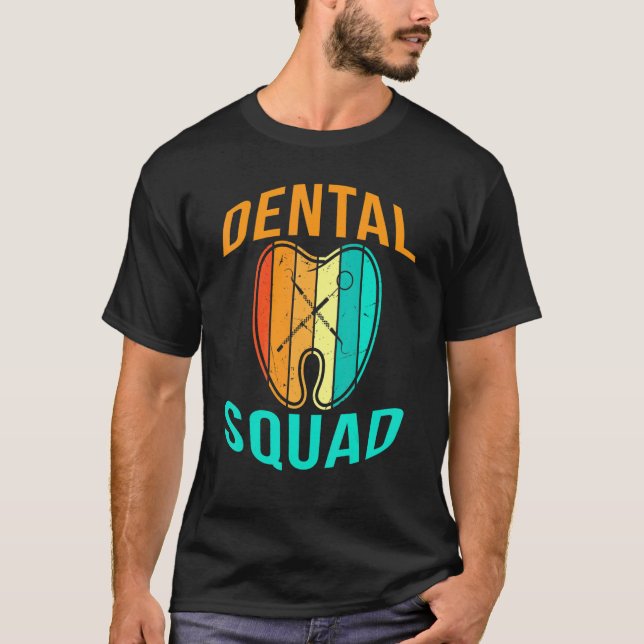 Camiseta Dental Squad Cute Dentista Office Y Hygienist Sta (Anverso)