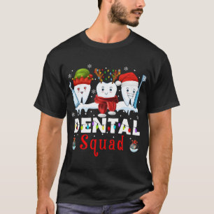 Camiseta Dental Squad Cute Navidades Dientes Dentistas Merr