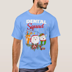Camiseta Dental Squad Cute Navidades Dientes Dentistas Merr