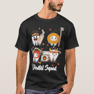 Camiseta Dental Squad Dental Happy Fall Y todos los denta v