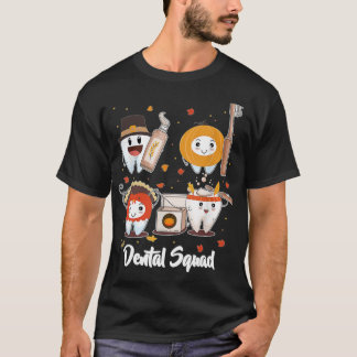Camiseta Dental Squad Dental Happy Fall Y todos los denta v