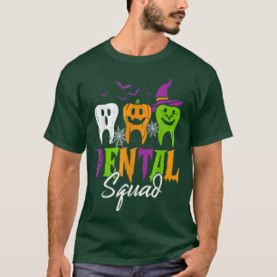 Camiseta Dental Squad Funny Tres Dientes Dientes Brujas Hal