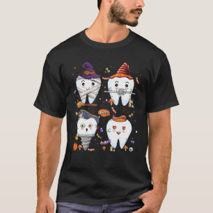 Camiseta Dental Squad Halloween Dentista Trick O Diente Den