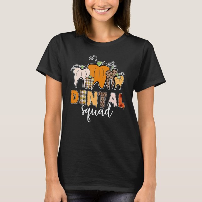 Camiseta Dental Squad Happy Halloween Spooky Dental Dentis (Anverso)