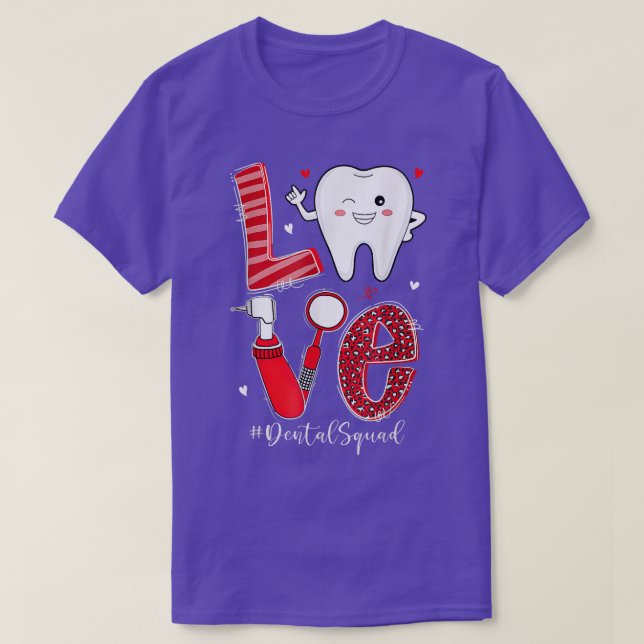 Camiseta Dental Squad Leopard Tooth Love Dentienist  (Diseño del anverso)