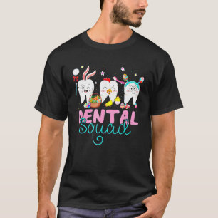 Camiseta Dental Squad Tooth Bunny Oídos Huevos de Pascua Po