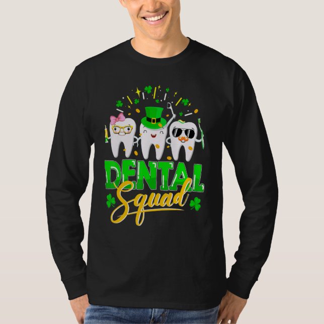 Camiseta Dental Squad Tooth Leprechaun Gorra Shamrock St Pa (Anverso)