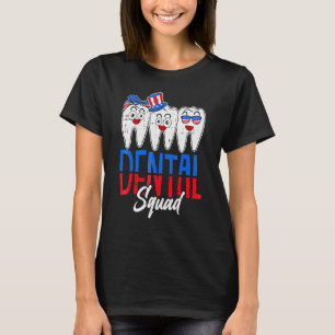 Camiseta Dental Squad Tooth Teoth Bandera Americana 4