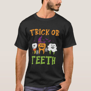 Camiseta Dentis de Halloween Dental Dental Squad Funny Tric