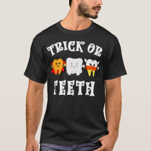 Camiseta Dentis Dentis Dental Trick Or Teeth Funny Dental H