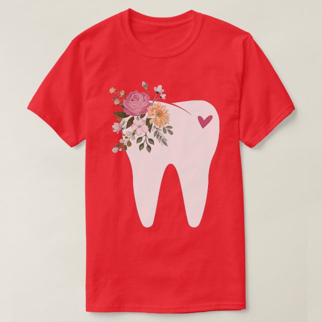 Camiseta Dentist Dental Assistant Oral Hygienist Tooth Flow (Diseño del anverso)