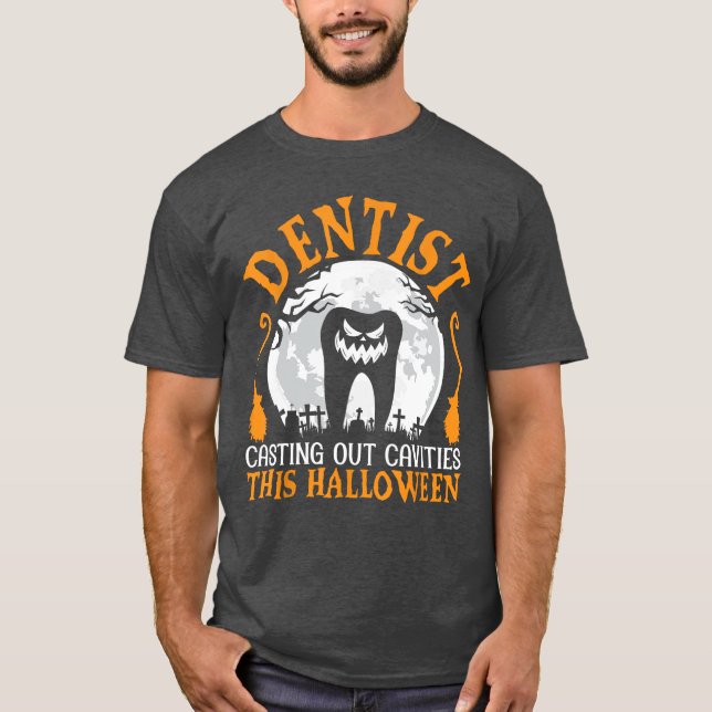 Camiseta Dentist Halloween Trick O Tret Dentistry Dental (Anverso)