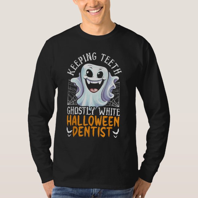 Camiseta Dentist Halloween Trick Or Treat Dentistry Dental  (Anverso)