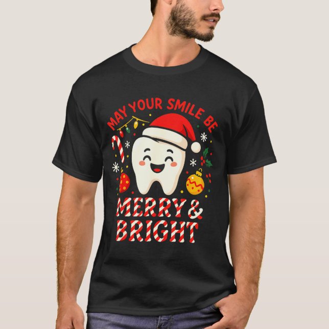 Camiseta Dentist Merry Christmas May Your Smile Be Merry An (Anverso)