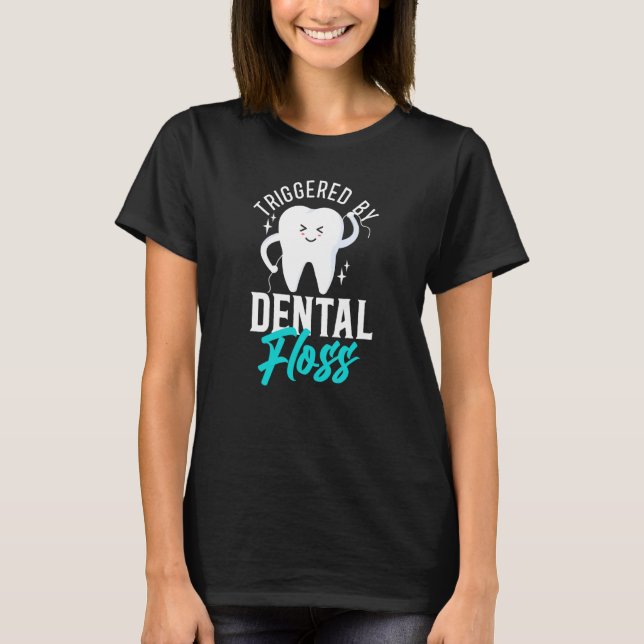 Camiseta Dentista Auxiliar Dental Higiénico Floss Tooth (Anverso)
