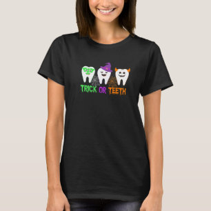 Camiseta Dentista Dental Dental Halloween Trick O Teeth