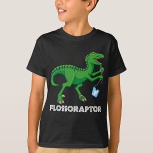 Camiseta Dentista Flossoraptor Flossing Dinosaur