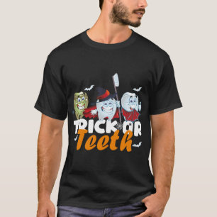 Camiseta Dentista Halloween Truco o Dientes Asistente Denta