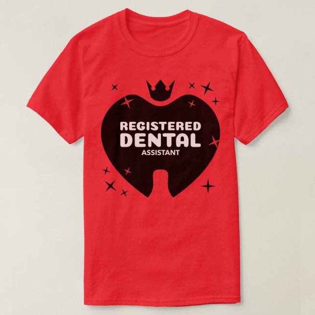 Camiseta Dentista higiénico asistente dental registrado (Diseño del anverso)