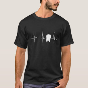 Camiseta Dentista Higiénico Dental Heartbeat Ekg Pulse Orth
