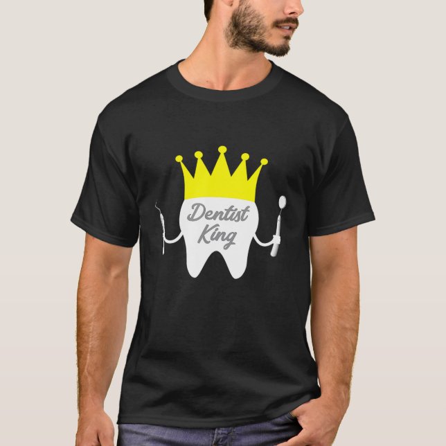 Camiseta Dentista King Tooth Crown Dental Student Dental Sc (Anverso)