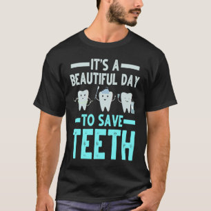 Camiseta Dentista Salva Dientes Higienista Dental Ropa de O
