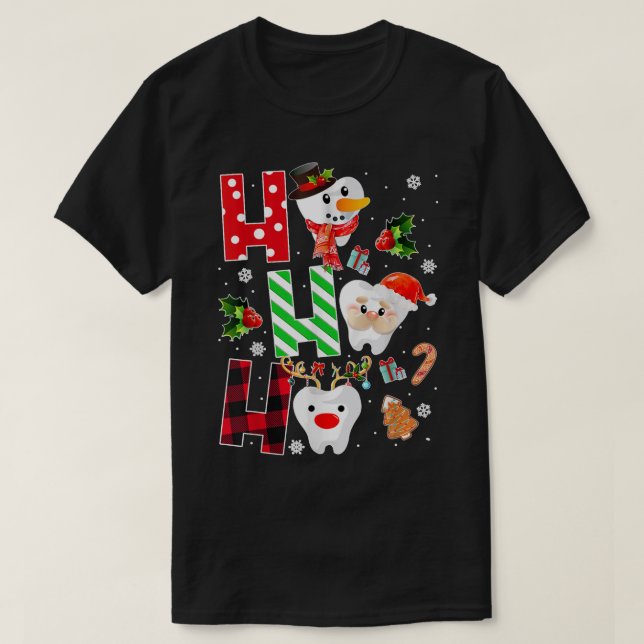 Camiseta Dentistas Navidades divertidos dientes Dental rega (Diseño del anverso)