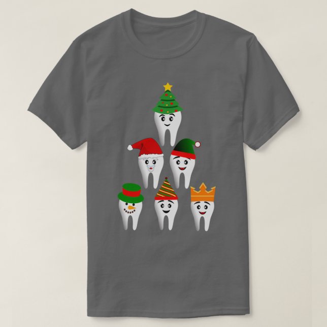 Camiseta Dentistas Navidades divertidos Santa Dental Tooth  (Diseño del anverso)