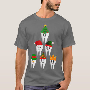 Camiseta Dentistas Navidades divertidos Santa Dental Tooth