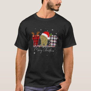 Camiseta Dentistas Navidades Funny Leopard Plaid Tooths Den