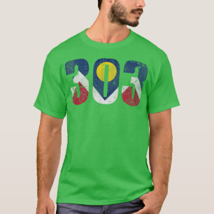 Camiseta Denver 303 Bandera Colorado Retro Fade
