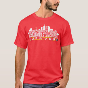 Camiseta Denver Basketball Team 23 Player Roster Denver Cit