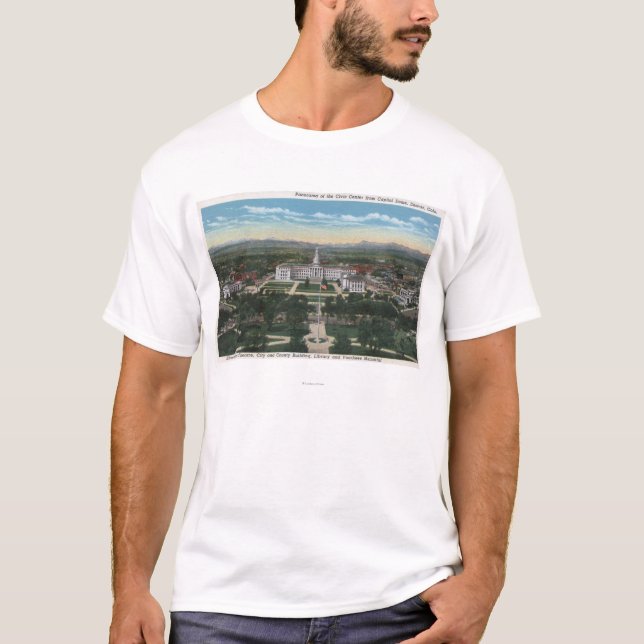 Camiseta Denver, Colorado - panorama de cívico (Anverso)