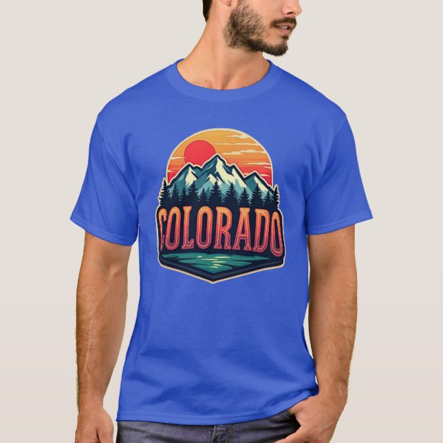 Camiseta Denver Colorado Pegatina Rocky Mountains City Skyl (Anverso)