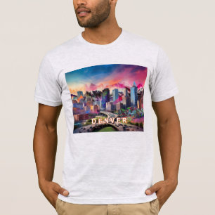 Camiseta Denver Skyline Graffiti Art