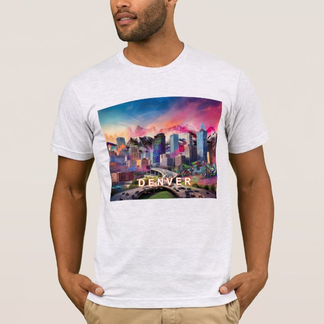 Camiseta Denver Skyline Graffiti Art (Anverso)