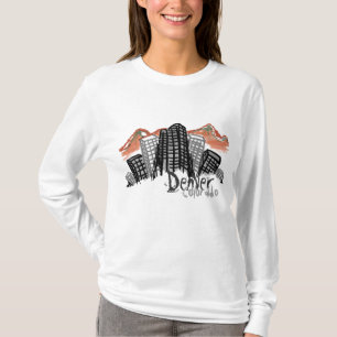 Camiseta Denver Skyline womens hoodie