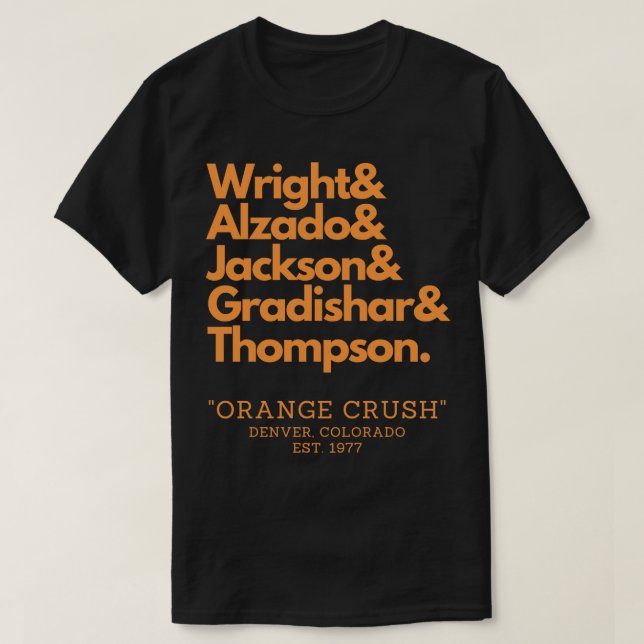 Camiseta Denvers Naranja Crush Defense (Diseño del anverso)