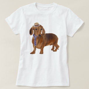Camiseta Deonair Dachshund Dog pintado a mano