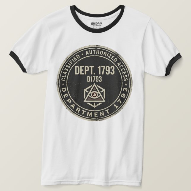 Camiseta Departamento 1793 Ringer (Anverso del diseño)
