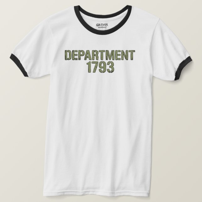 Camiseta Departamento 1793 Ringer (Anverso del diseño)
