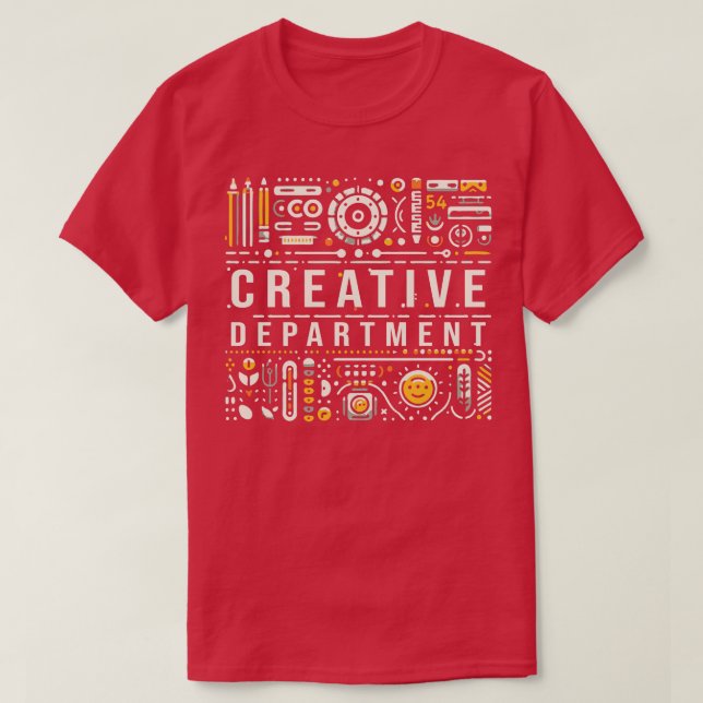 Camiseta Departamento creativo vintage (Diseño del anverso)