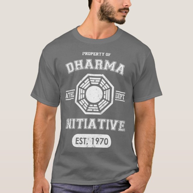 Camiseta Departamento de atletismo de la Iniciativa Dharma  (Anverso)