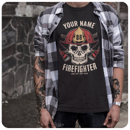 Camiseta Departamento de bomberos de bomberos de cráneo per