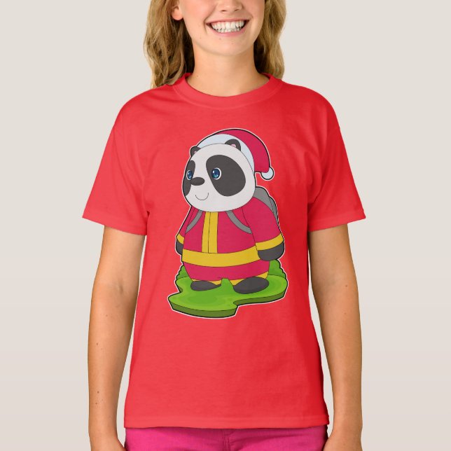 Camiseta Departamento de Bomberos de Panda Navidades (Anverso)