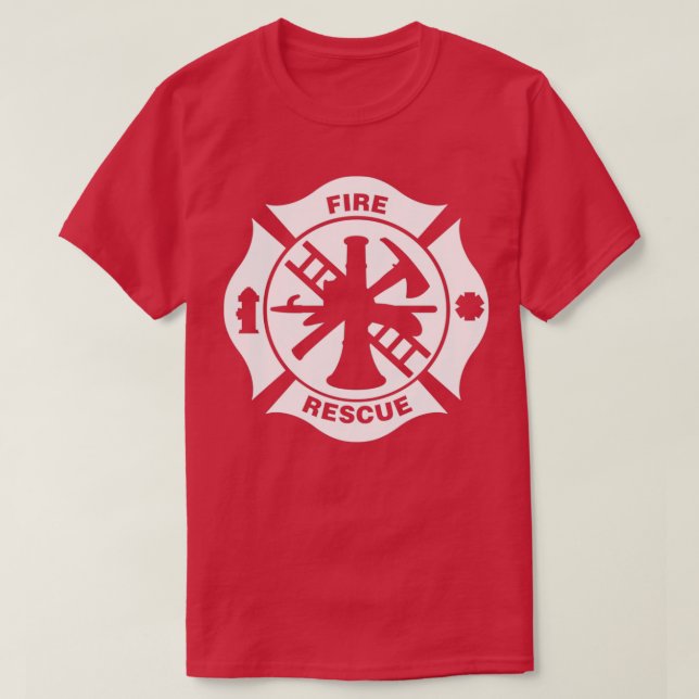 Camiseta Departamento de Bomberos de Rescate de Bomberos Cr (Diseño del anverso)