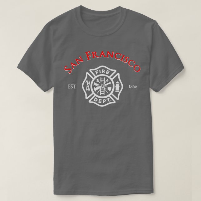 Camiseta Departamento de Bomberos de San Francisco Californ (Diseño del anverso)