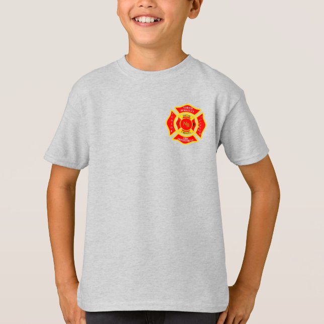 Camiseta Departamento de Bomberos Junior de Berkeley del No (Anverso)