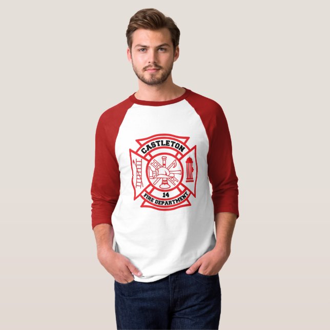 Camiseta Departamento de Bomberos Voluntarios de Castleton  (Anverso completo)